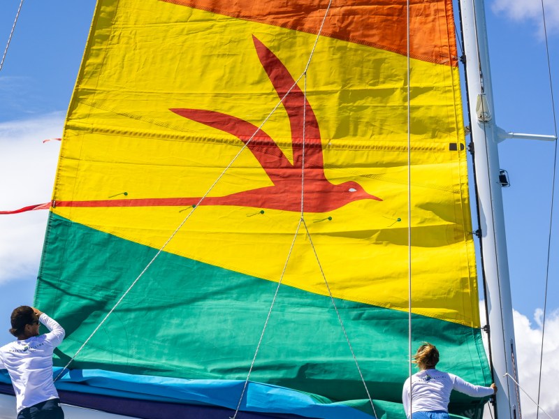 a group of people on a boat